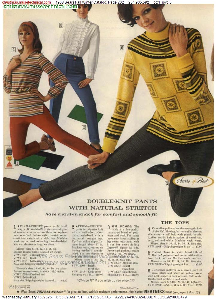 1968 Sears Fall Winter Catalog, Page 262