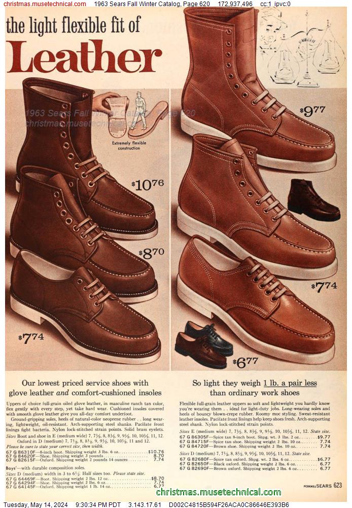 1963 Sears Fall Winter Catalog, Page 620