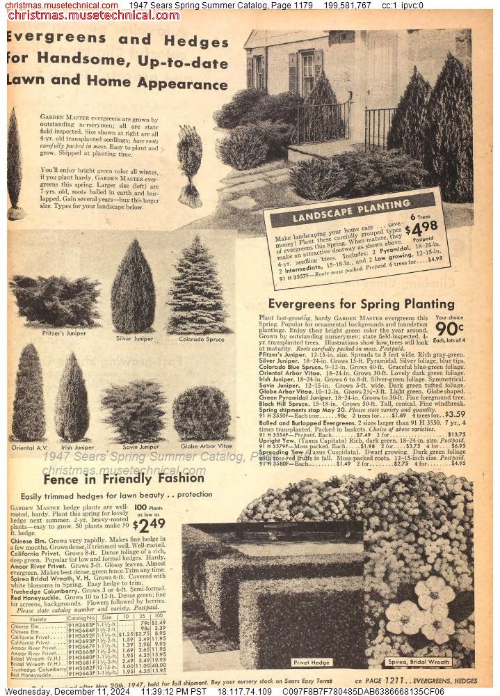 1947 Sears Spring Summer Catalog, Page 1179