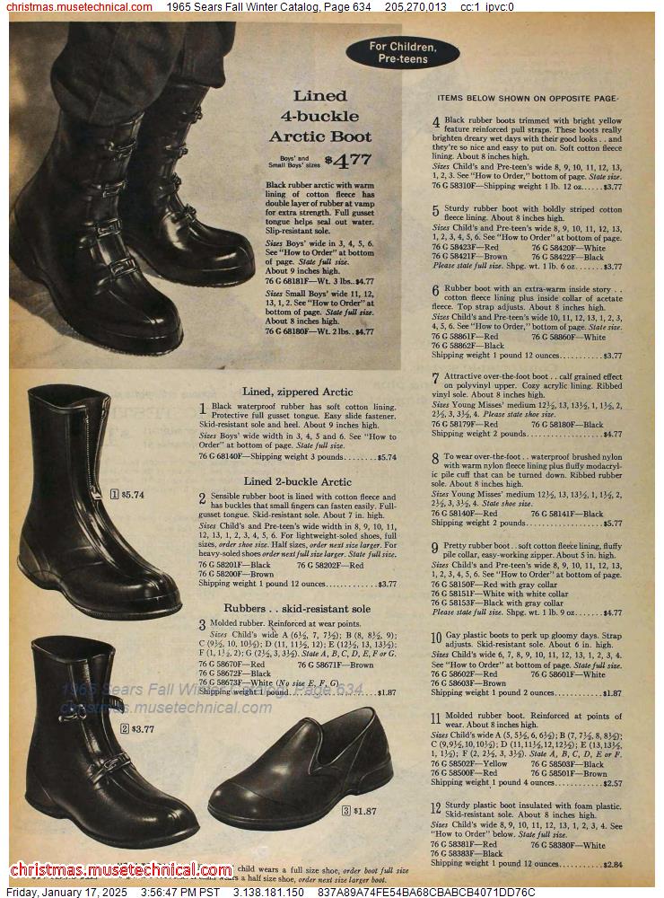 1965 Sears Fall Winter Catalog, Page 634