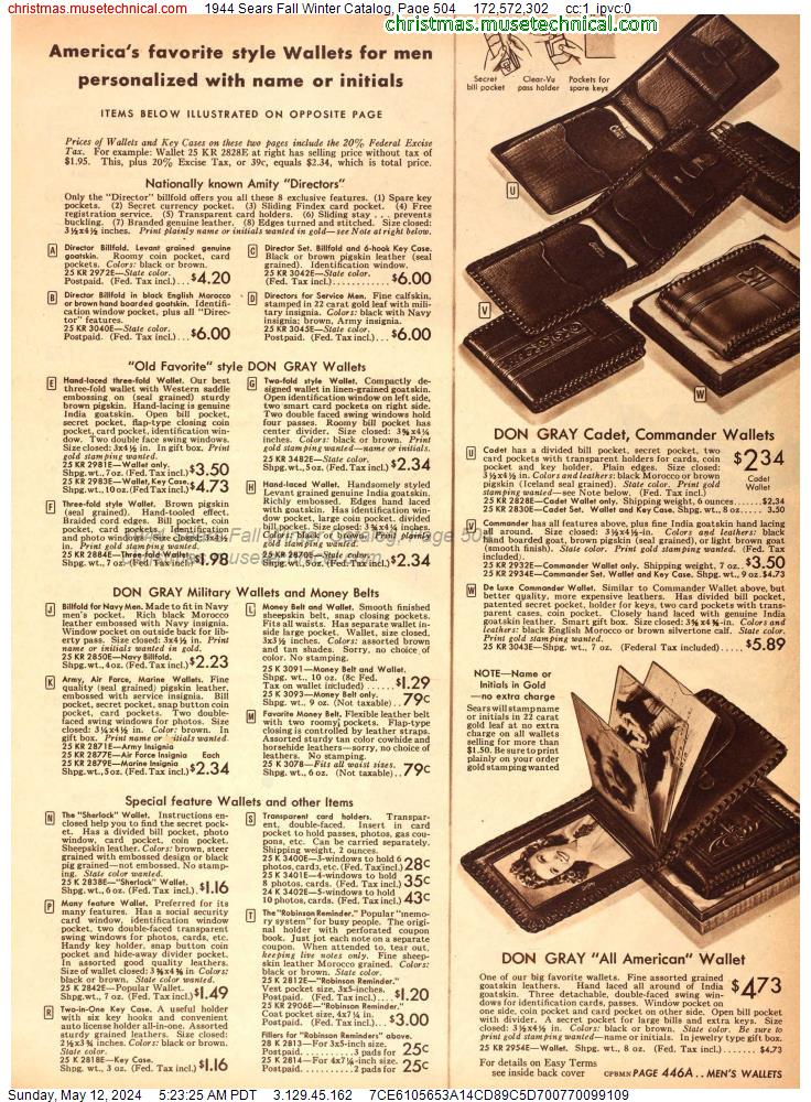 1944 Sears Fall Winter Catalog, Page 504