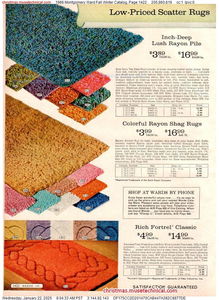 1966 Montgomery Ward Fall Winter Catalog, Page 1422