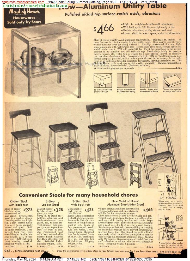 1946 Sears Spring Summer Catalog, Page 968