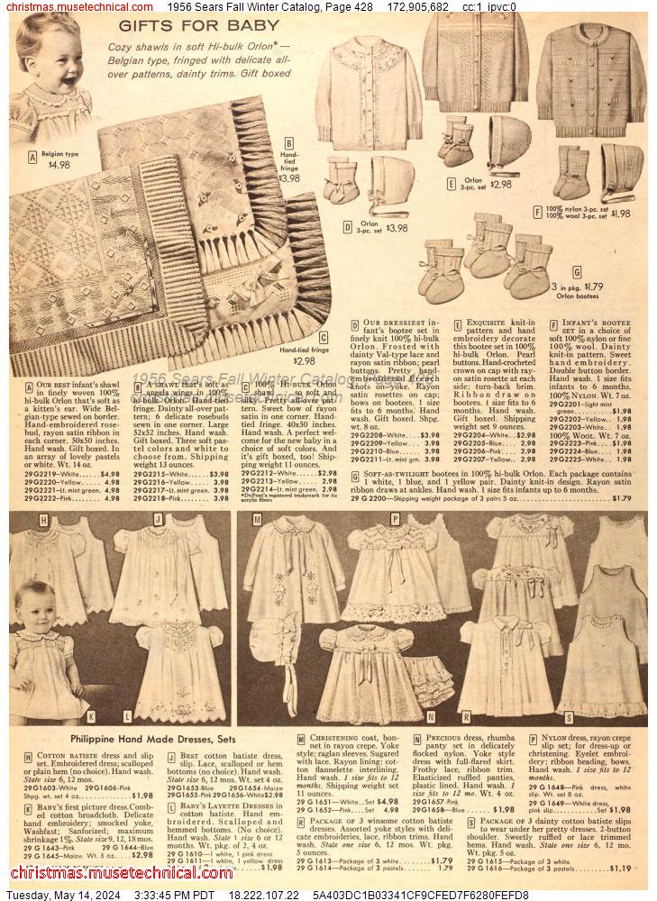 1956 Sears Fall Winter Catalog, Page 428