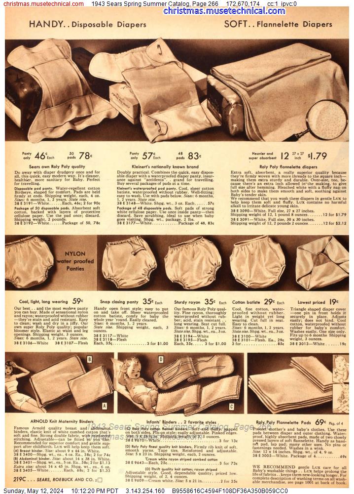 1943 Sears Spring Summer Catalog, Page 266