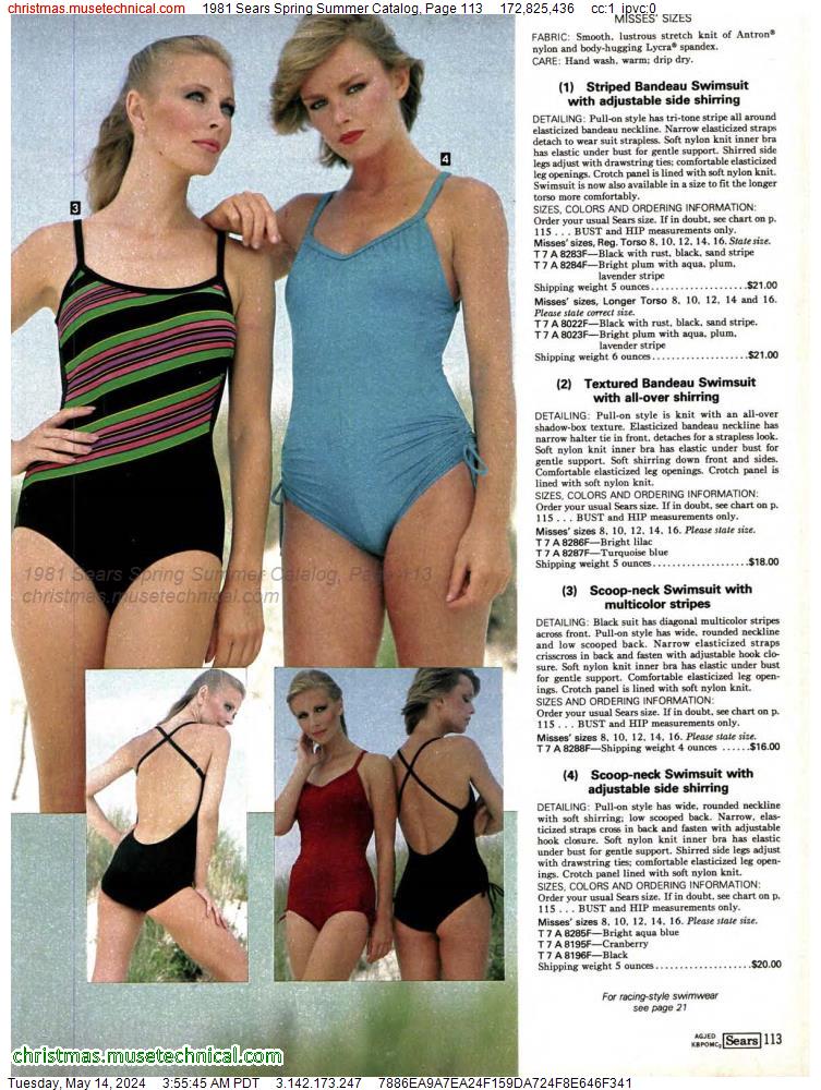 1981 Sears Spring Summer Catalog, Page 113