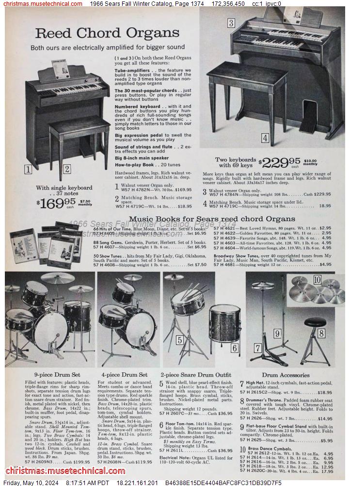 1966 Sears Fall Winter Catalog, Page 1374