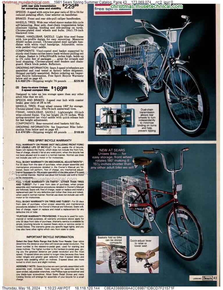 1981 Sears Spring Summer Catalog, Page 43
