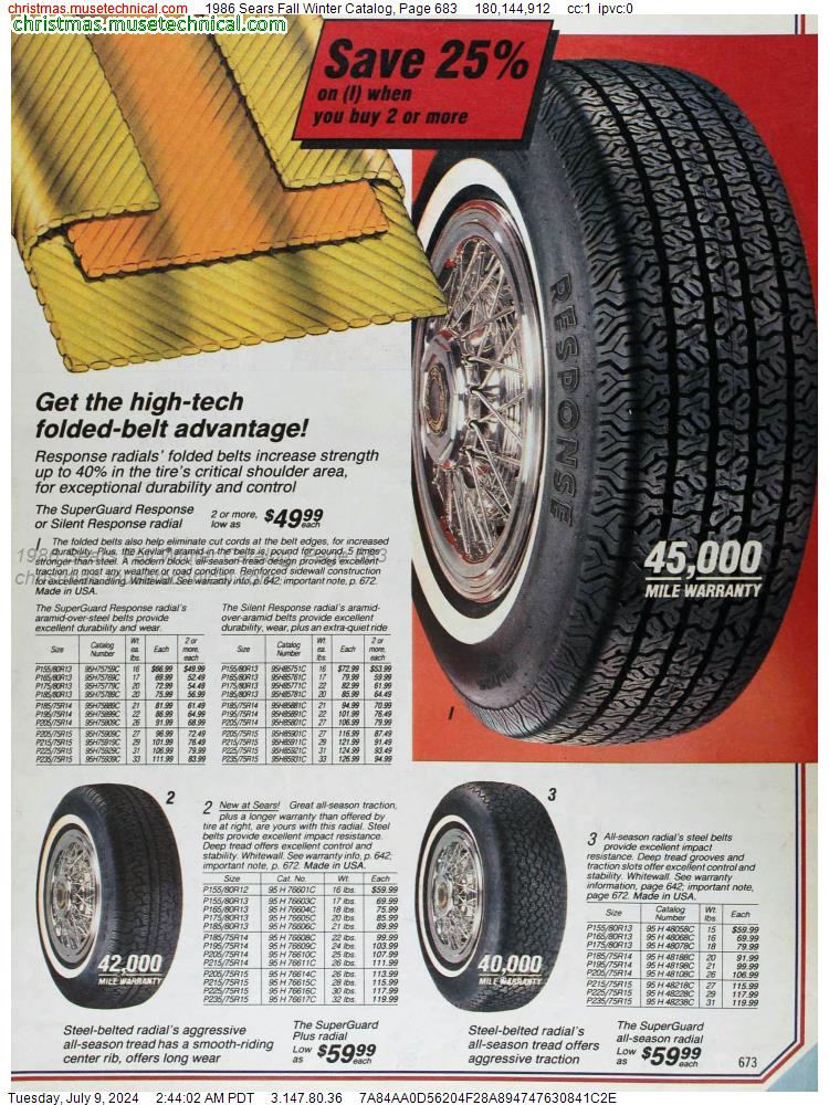 1986 Sears Fall Winter Catalog, Page 683