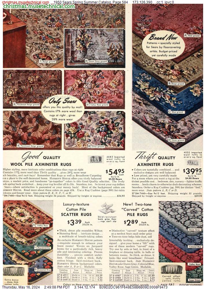 1950 Sears Spring Summer Catalog, Page 584