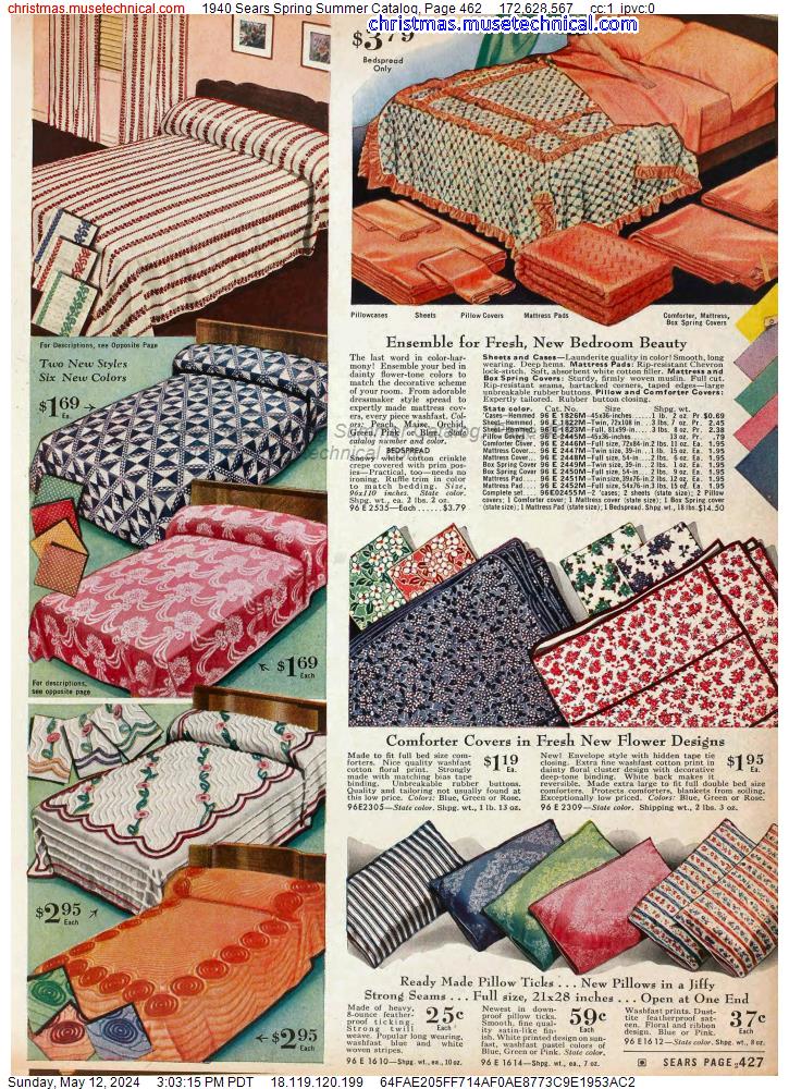 1940 Sears Spring Summer Catalog, Page 462
