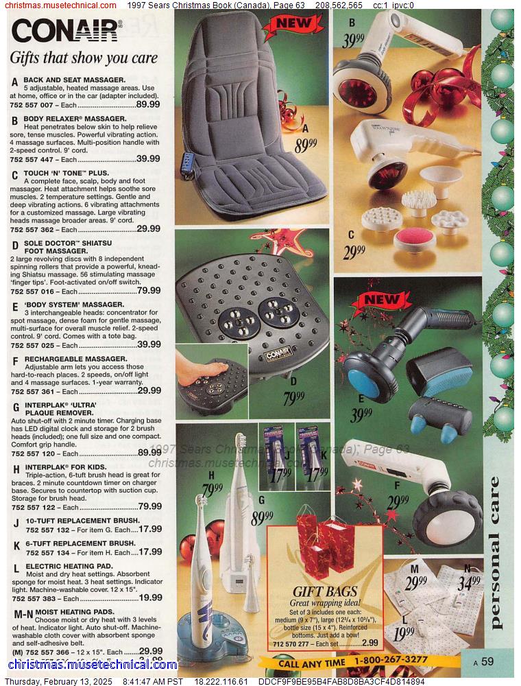 1997 Sears Christmas Book (Canada), Page 63