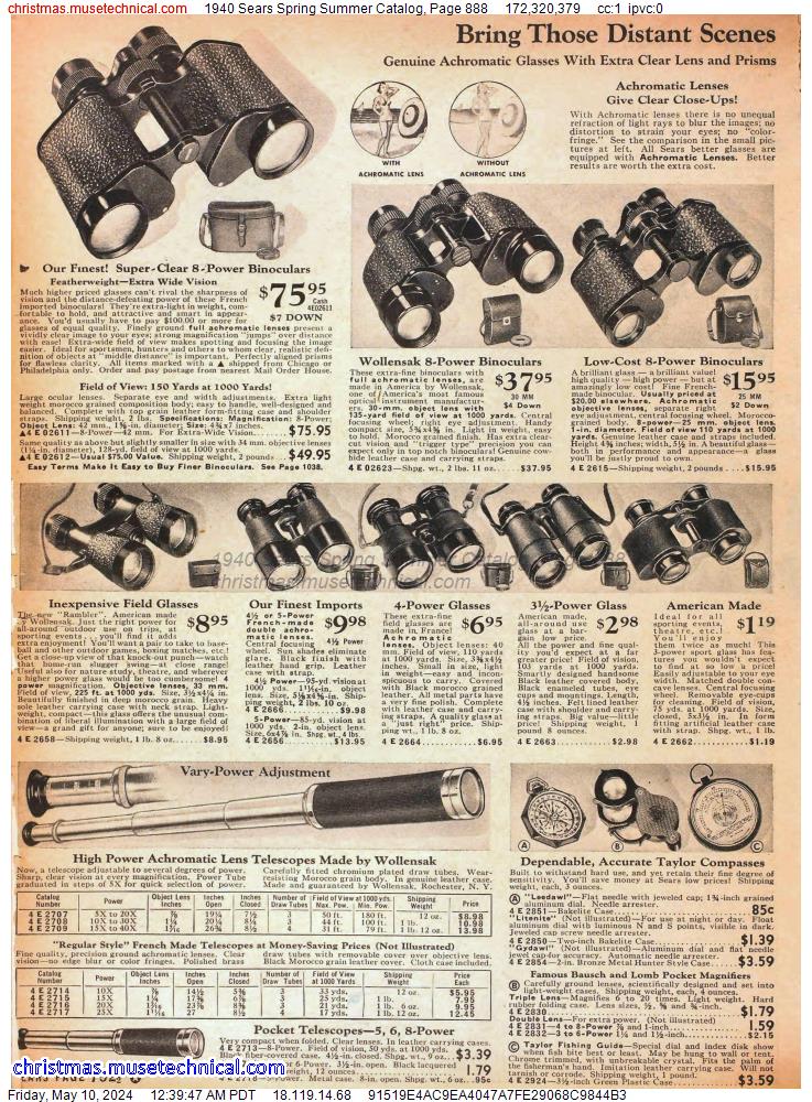 1940 Sears Spring Summer Catalog, Page 888