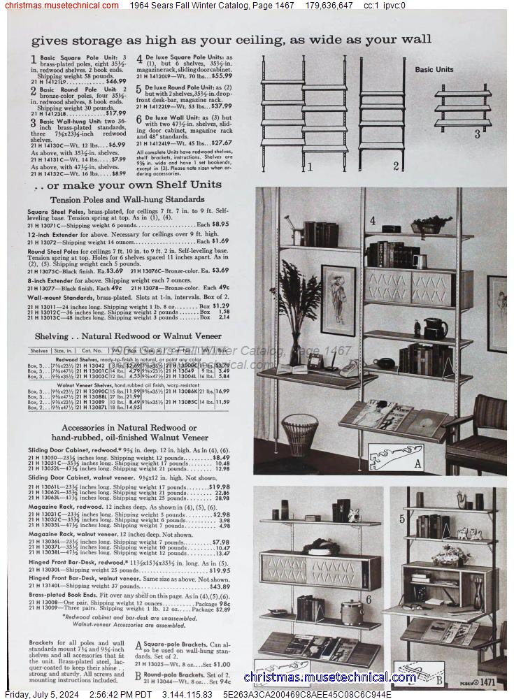 1964 Sears Fall Winter Catalog, Page 1467