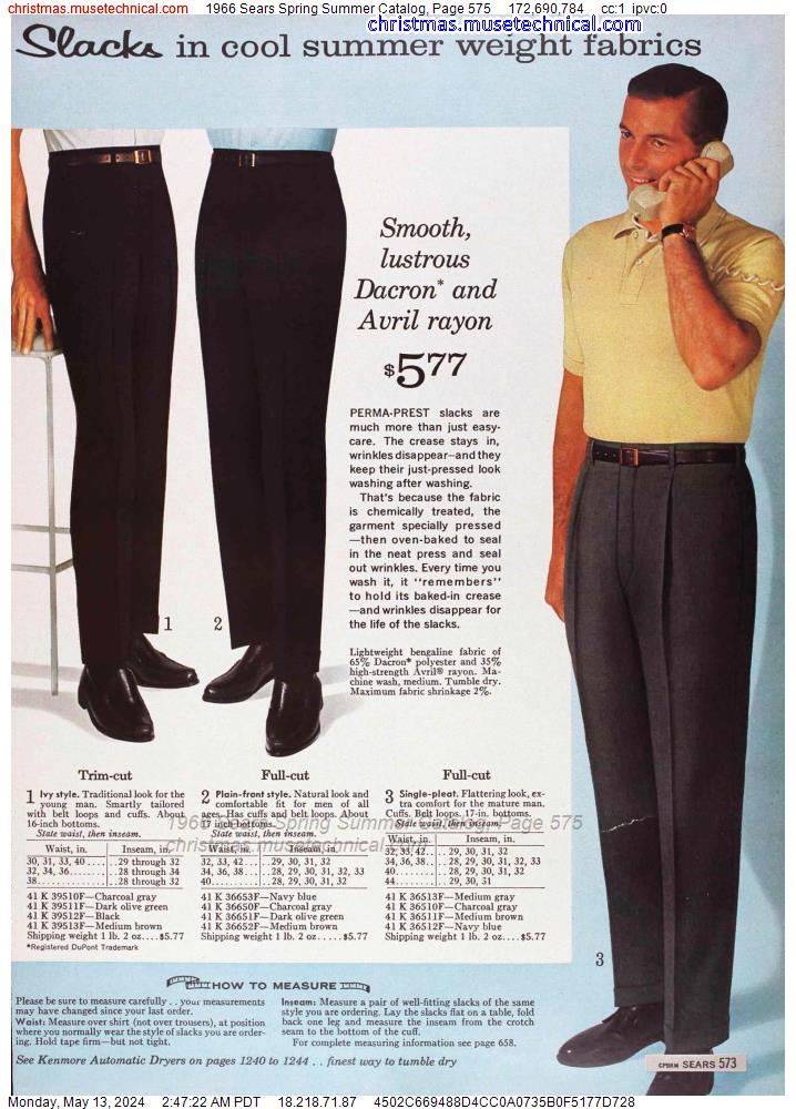 1966 Sears Spring Summer Catalog, Page 575
