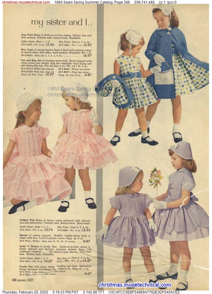 1960 Sears Spring Summer Catalog, Page 386