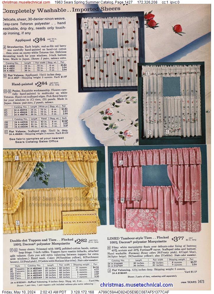 1963 Sears Spring Summer Catalog, Page 1427