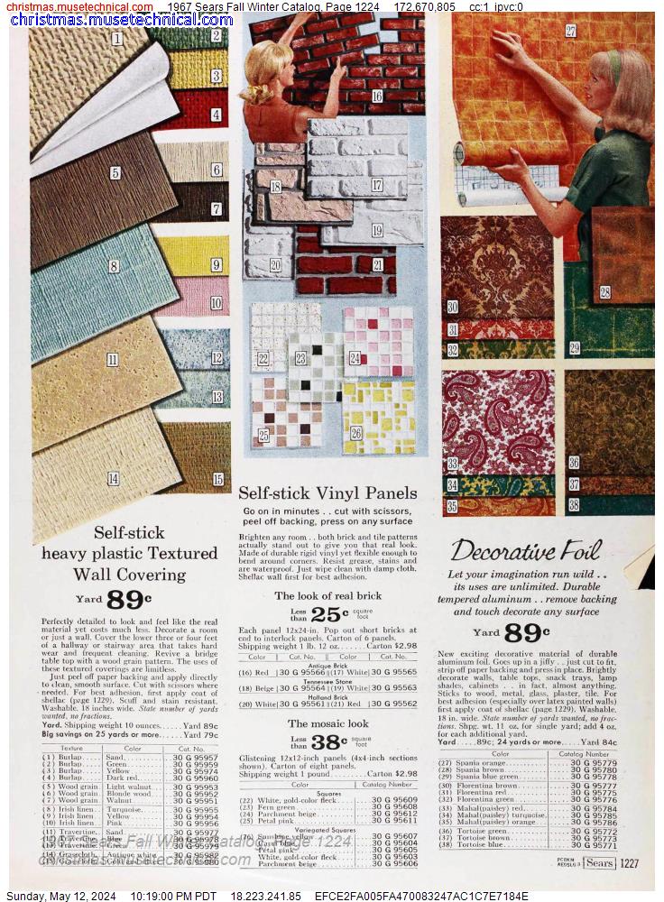 1967 Sears Fall Winter Catalog, Page 1224