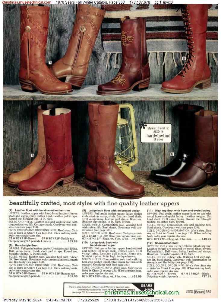 1978 Sears Fall Winter Catalog, Page 353
