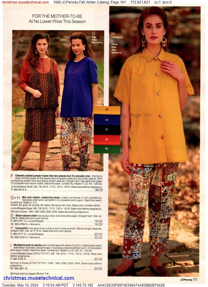 1990 JCPenney Fall Winter Catalog, Page 191