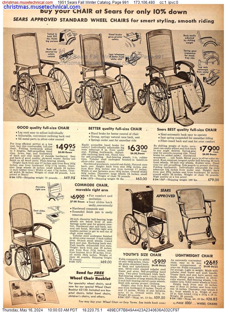 1951 Sears Fall Winter Catalog, Page 991