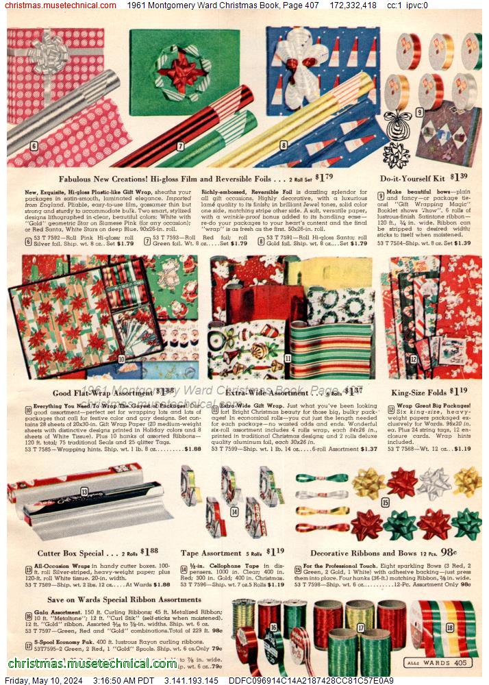 1961 Montgomery Ward Christmas Book, Page 407