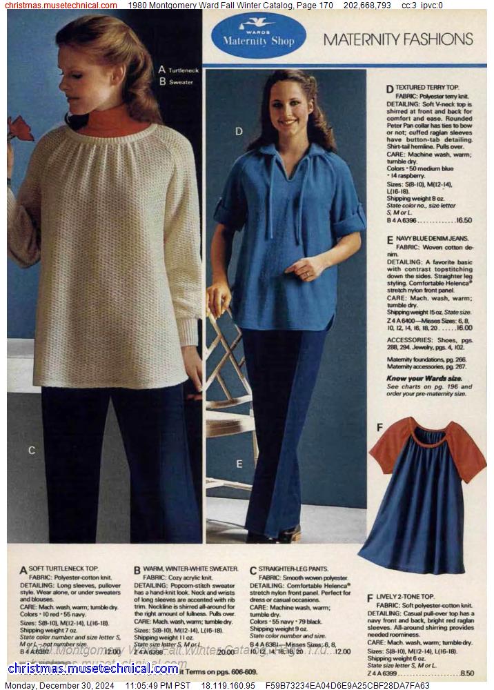 1980 Montgomery Ward Fall Winter Catalog, Page 170