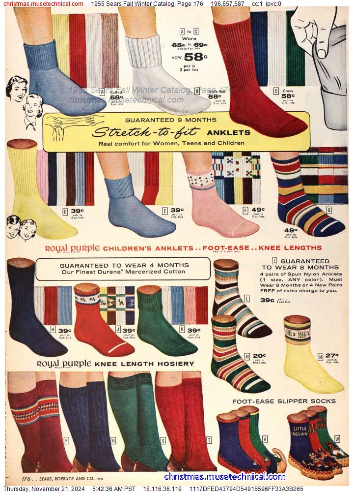 1955 Sears Fall Winter Catalog, Page 176