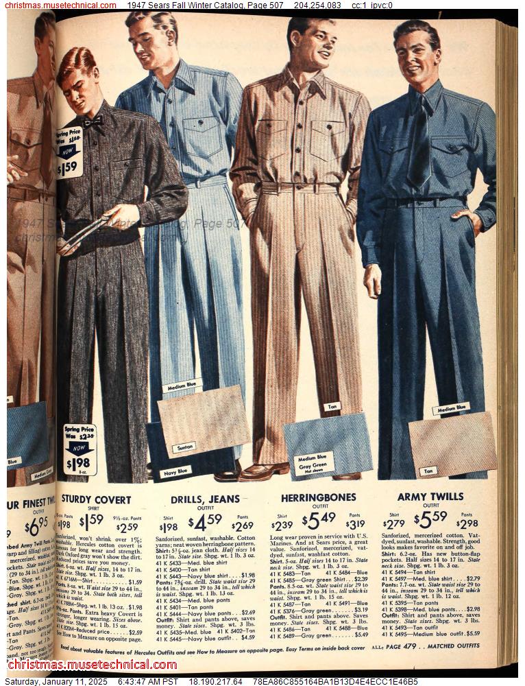 1947 Sears Fall Winter Catalog, Page 507