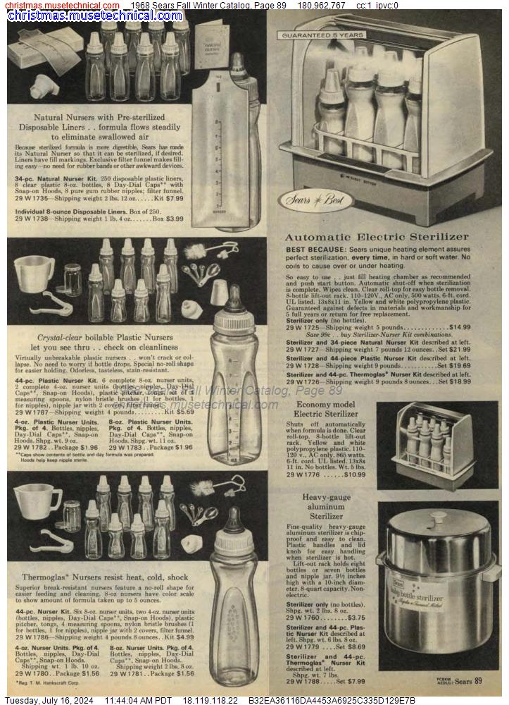 1968 Sears Fall Winter Catalog, Page 89