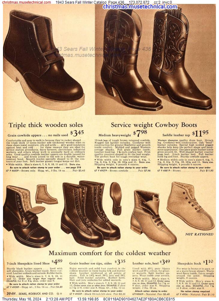 1943 Sears Fall Winter Catalog, Page 436