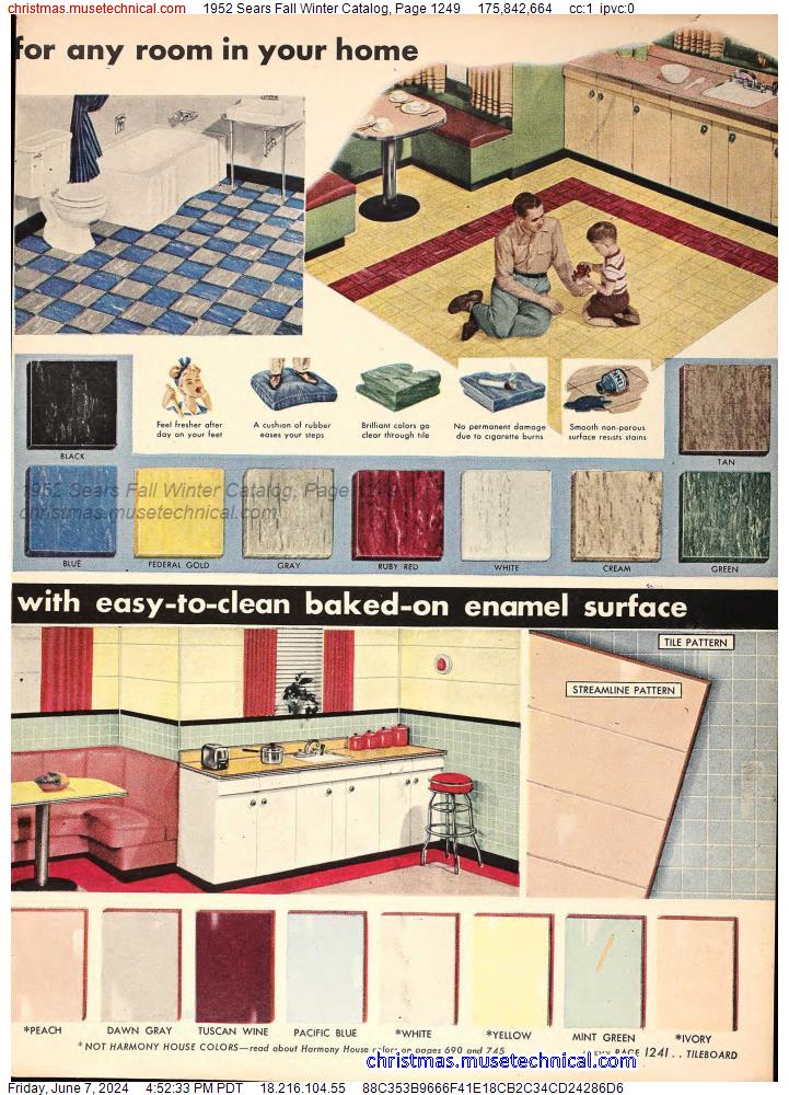 1952 Sears Fall Winter Catalog, Page 1249