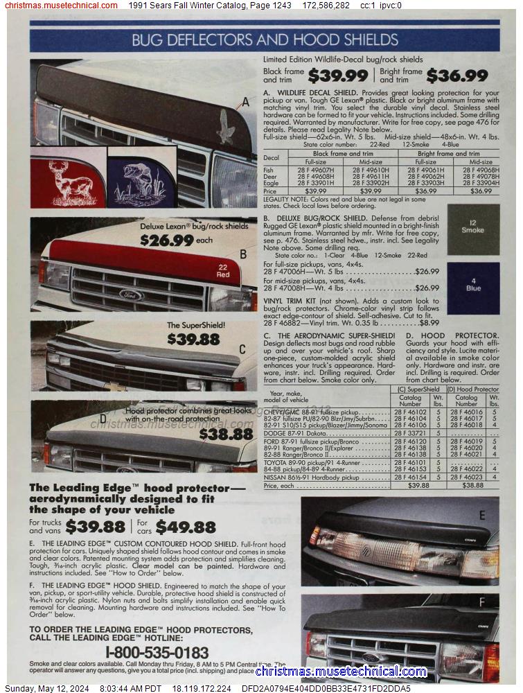 1991 Sears Fall Winter Catalog, Page 1243
