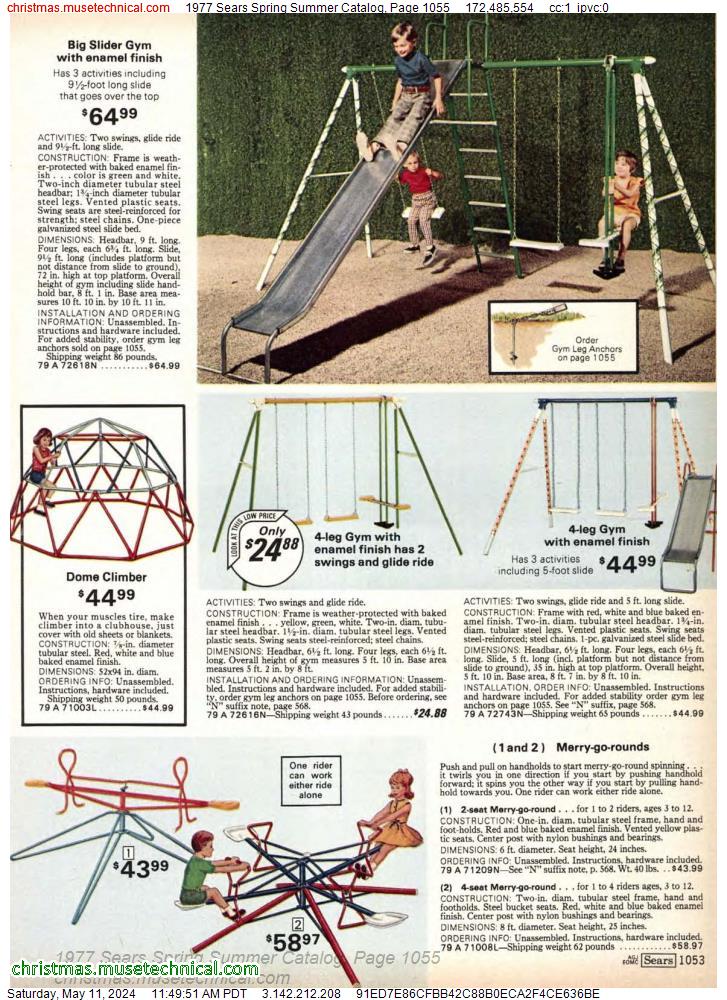 1977 Sears Spring Summer Catalog, Page 1055