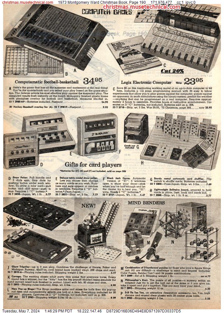 1973 Montgomery Ward Christmas Book, Page 190