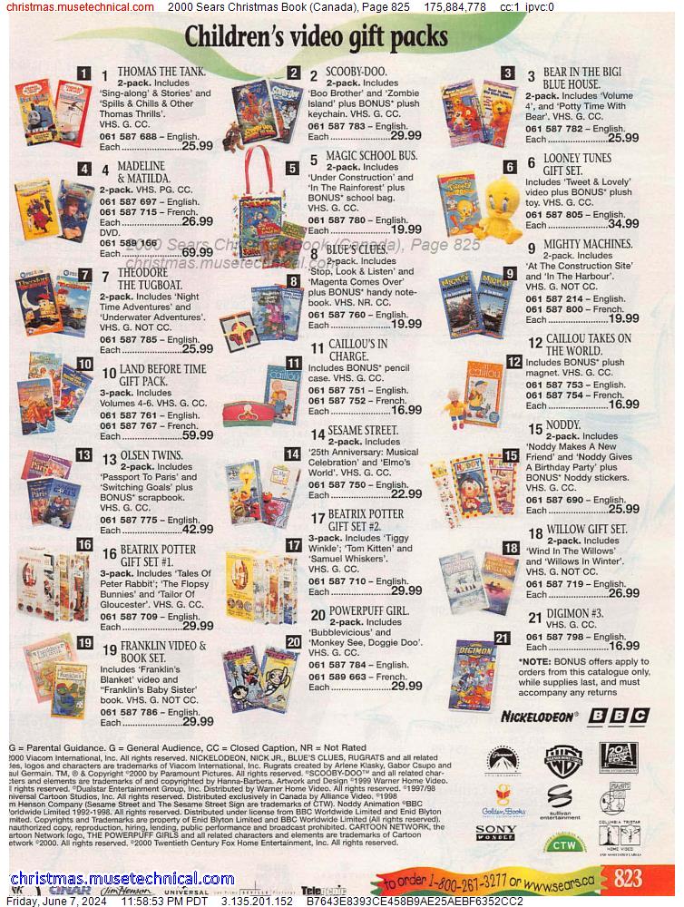 2000 Sears Christmas Book (Canada), Page 825