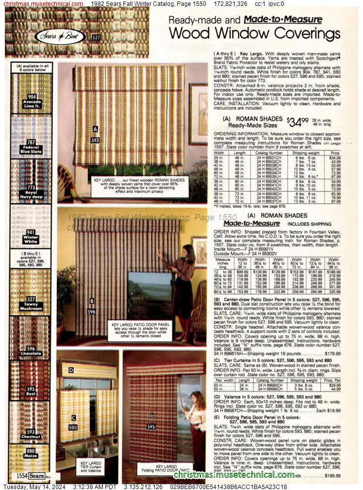 1982 Sears Fall Winter Catalog, Page 1550