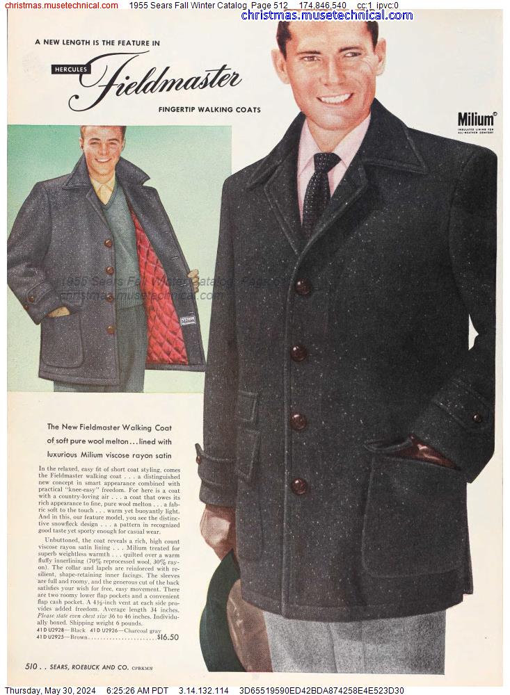 1955 Sears Fall Winter Catalog, Page 512