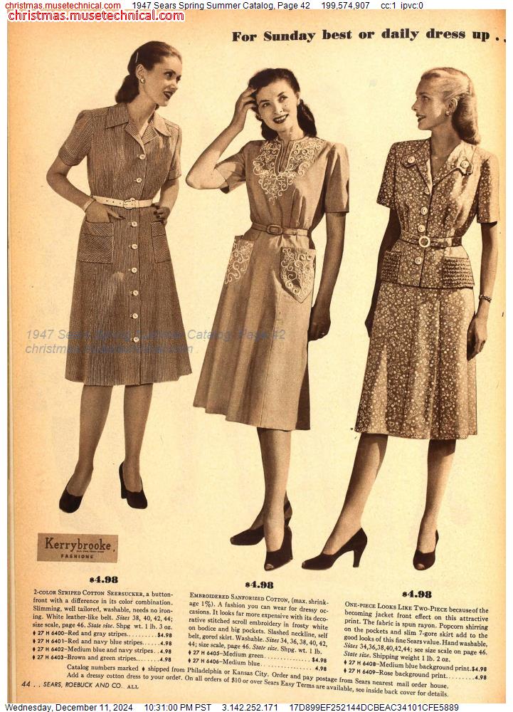 1947 Sears Spring Summer Catalog, Page 42