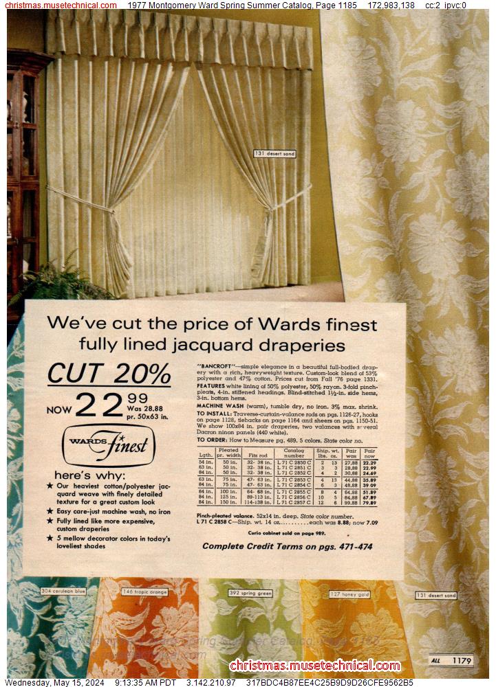 1977 Montgomery Ward Spring Summer Catalog, Page 1185