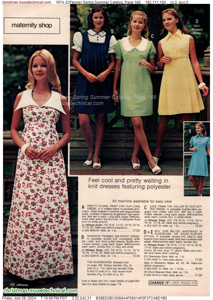 1974 JCPenney Spring Summer Catalog, Page 166