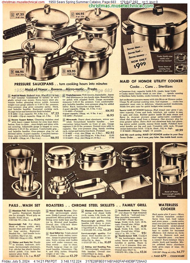 1950 Sears Spring Summer Catalog, Page 683