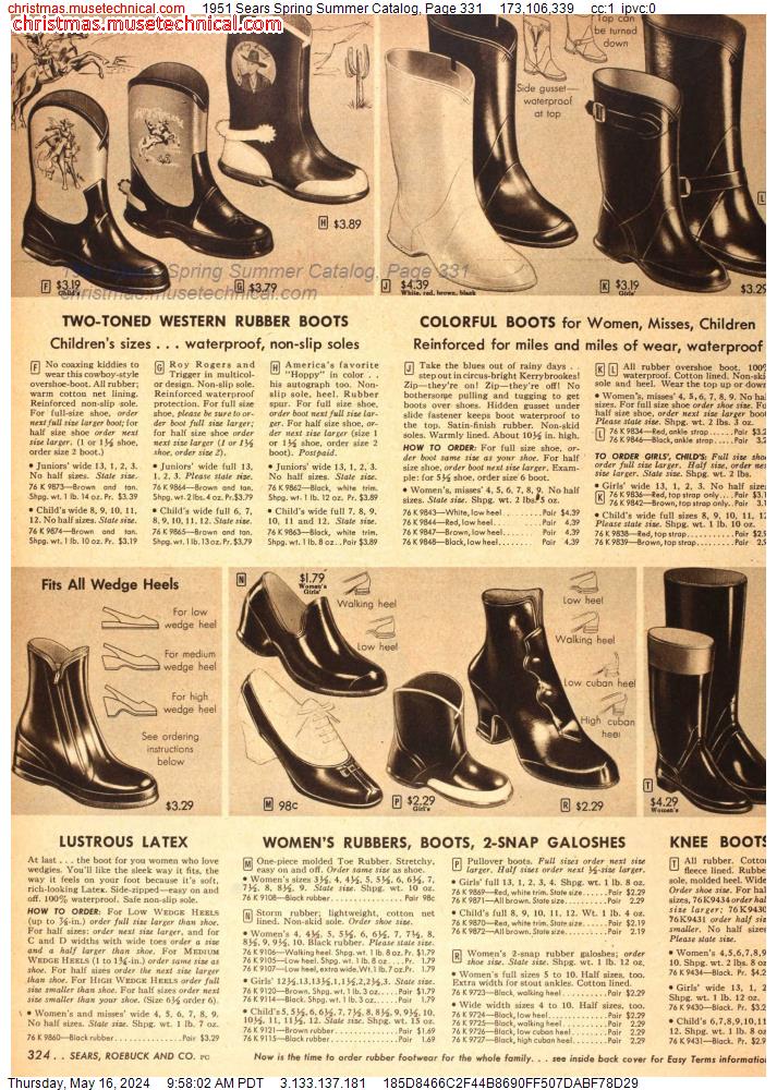 1951 Sears Spring Summer Catalog, Page 331
