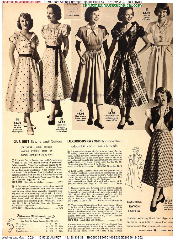 1950 Sears Spring Summer Catalog, Page 63