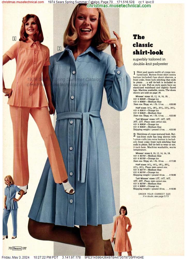 1974 Sears Spring Summer Catalog, Page 70