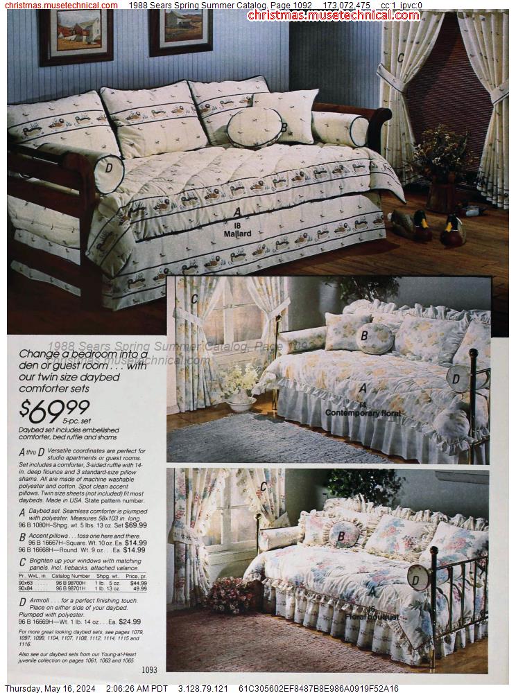 1988 Sears Spring Summer Catalog, Page 1092