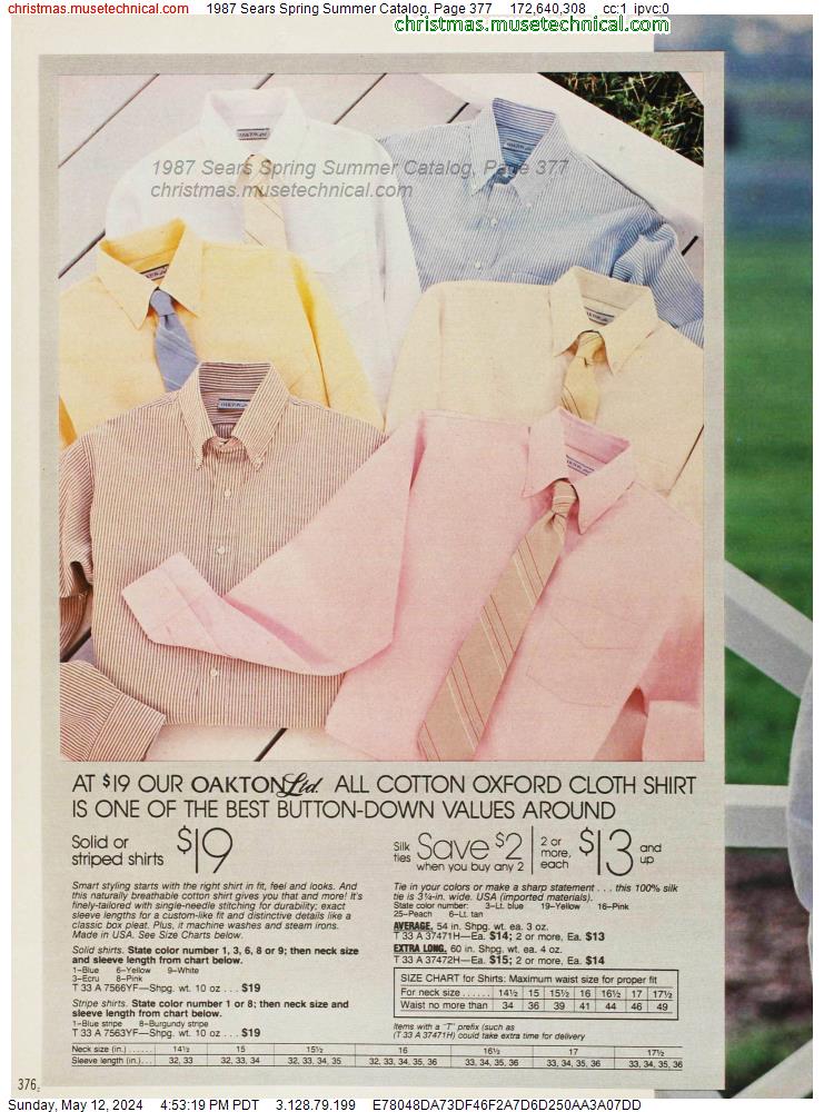 1987 Sears Spring Summer Catalog, Page 377