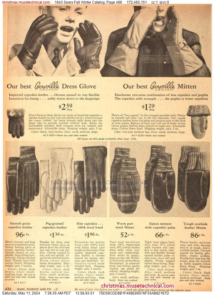 1943 Sears Fall Winter Catalog, Page 486