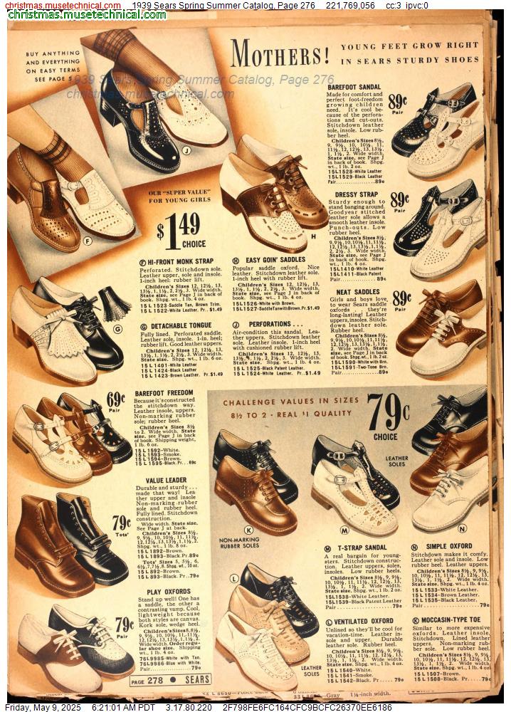 1939 Sears Spring Summer Catalog, Page 276