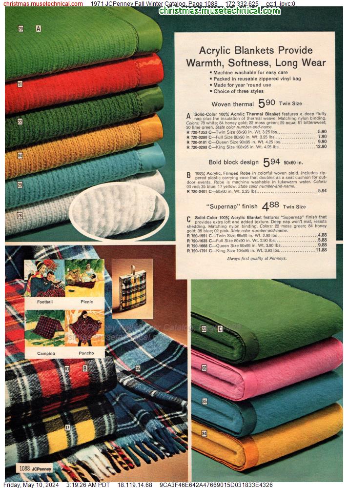 1971 JCPenney Fall Winter Catalog, Page 1088